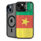 Cameroon Flag Distressed iPhone 15 Plus Kickstand Case